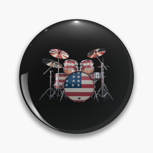 Item preview, American Flag Drum Drumset 4th of July USA Patriotic Drummer designed and sold by procionartss.