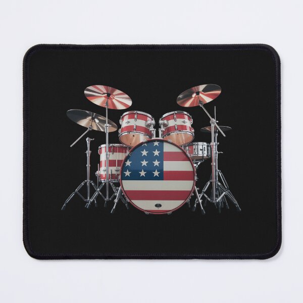 Item preview, American Flag Drum Drumset 4th of July USA Patriotic Drummer designed and sold by procionartss.