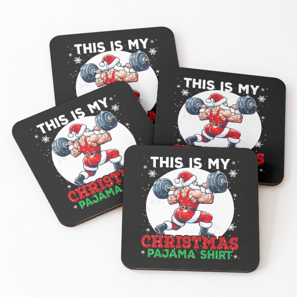 Item preview, My Christmas 	 Shirt Santa Weightlifting Gym Workout designed and sold by EileenDeana.