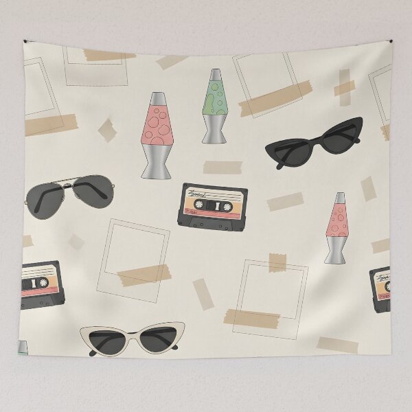Item preview, Retro Vibes Pattern designed and sold by Kaleidoscope Print.
