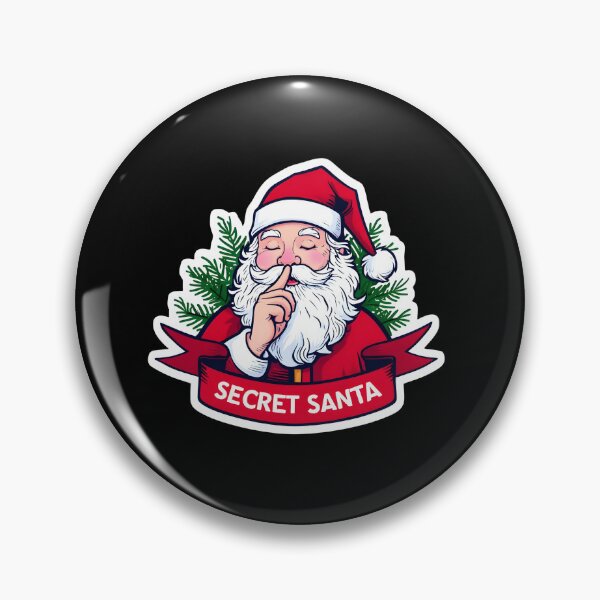 Item preview, Cheerful Santa Claus with 'Secret Santa' Banner | Fun Christmas Sticker designed and sold by FestivityFinds.