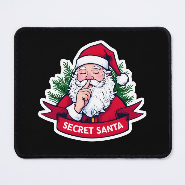 Item preview, Cheerful Santa Claus with 'Secret Santa' Banner | Fun Christmas Sticker designed and sold by FestivityFinds.