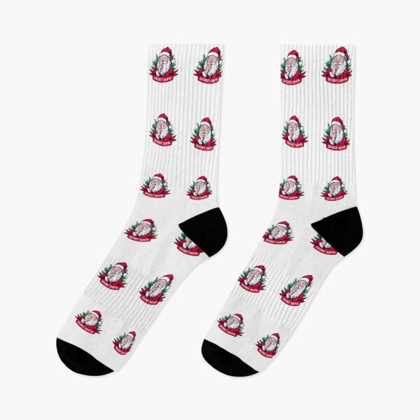 Item preview, Cheerful Santa Claus with 'Secret Santa' Banner | Fun Christmas Sticker designed and sold by FestivityFinds.
