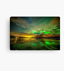 Aurora green Canvas Print