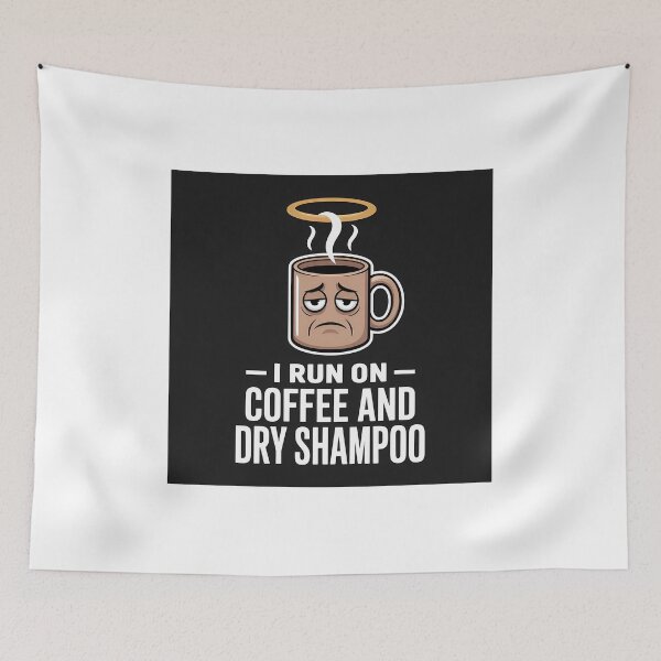 Item preview, Funny Mom T-Shirt I Run On Coffee And Dry Shampoo Parenting Gift designed and sold by VectorVerseHub.