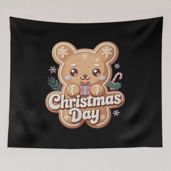 Item preview, Gingerbread Bear Christmas – Cute Holiday Cookie Character Design designed and sold by SoftyDesigns.