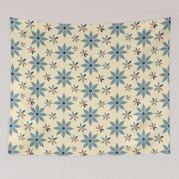 Item preview, Boro and Sashiko Floral 2 Seamless Repeat designed and sold by Sharon Schwalbe.