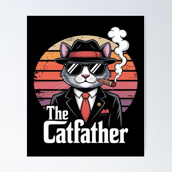 Item preview, The CatFather Funny Cat Dad Cat Lover designed and sold by LinlinsDemons.