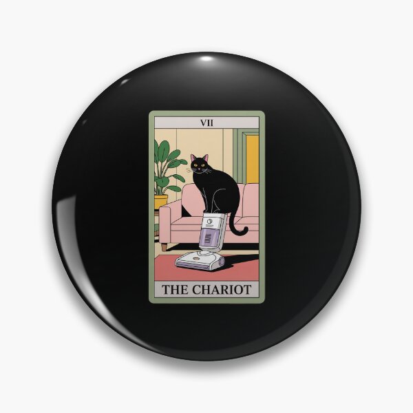 Item preview, The Chariot Tarot Card Cat Robot Vacuum Cleaner Cat designed and sold by LinlinsDemons.