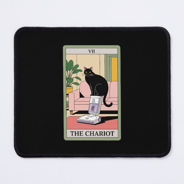 Item preview, The Chariot Tarot Card Cat Robot Vacuum Cleaner Cat designed and sold by LinlinsDemons.