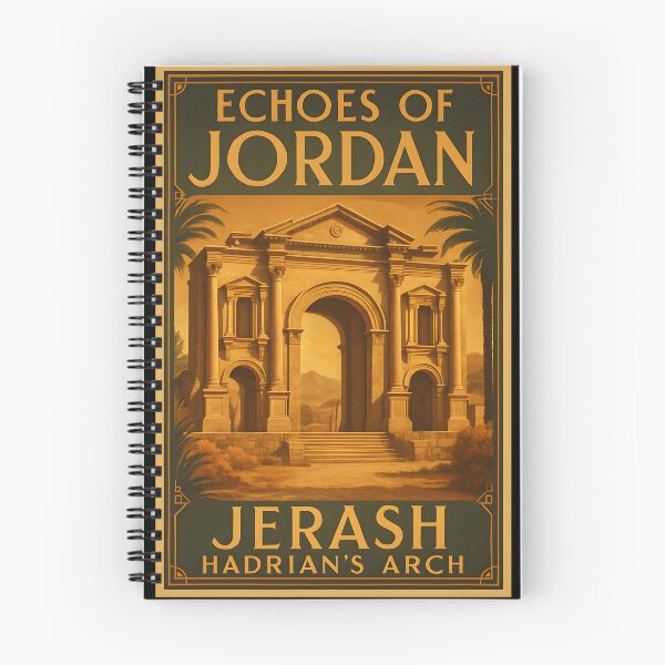 Item preview, Hadrian's Arch – Vintage Jerash, Jordan Travel Poster designed and sold by Cosmopolis.