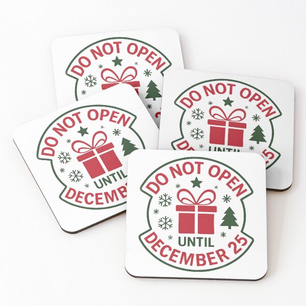 Item preview, Do Not Open Until December 25 | Christmas Holiday Gift Sticker designed and sold by FestivityFinds.