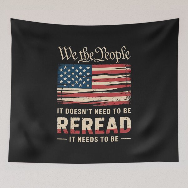 Item preview, American Flag It Needs To Be Reread We The People designed and sold by AvagondaMind.