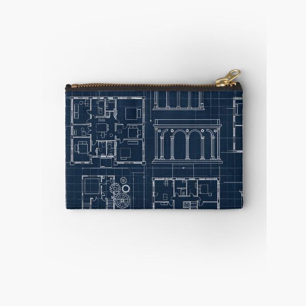 Item preview, Architectural Blueprint Pattern designed and sold by Kaleidoscope Print.