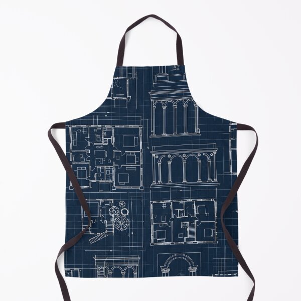 Item preview, Architectural Blueprint Pattern designed and sold by Kaleidoscope Print.