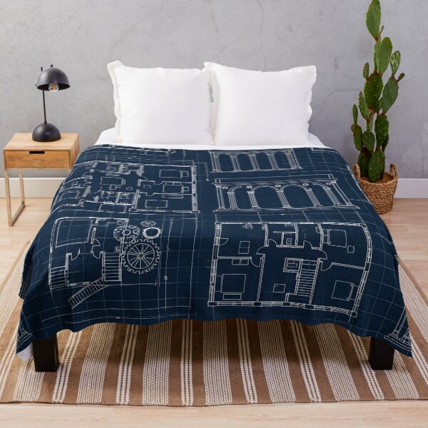 Item preview, Architectural Blueprint Pattern designed and sold by Kaleidoscope Print.