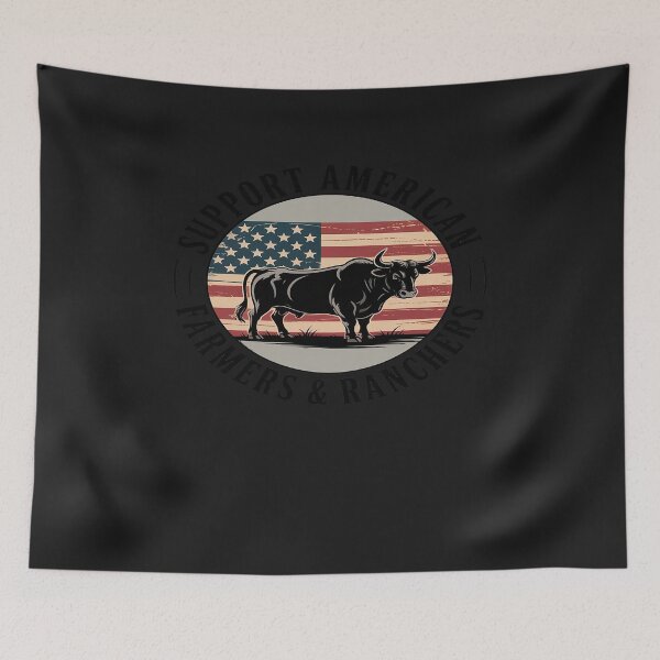 Item preview, American Flag Patriotic Support American Farmers & Ranchers designed and sold by AvagondaMind.
