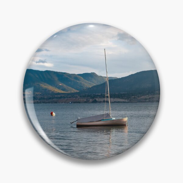Item preview, Summer Evening View of Sailboat on Okanagan Lake designed and sold by Amy Mitchell.