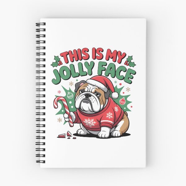 Item preview, Cute Christmas Dog Illustration – Funny Holiday Pup | This Is My Jolly Face designed and sold by Style-Sense.