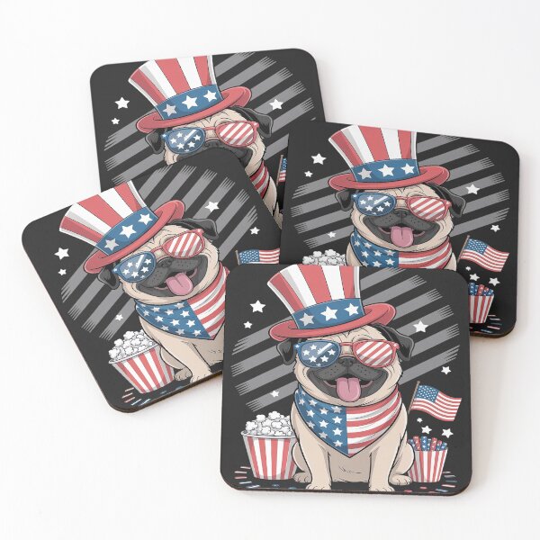Item preview, American Flag Pug 4th July Independence Day designed and sold by AvagondaMind.