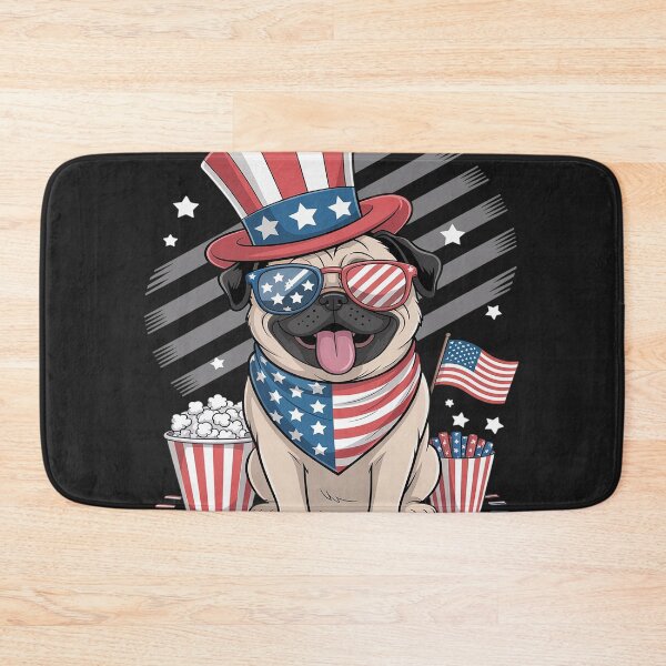 Item preview, American Flag Pug 4th July Independence Day designed and sold by AvagondaMind.
