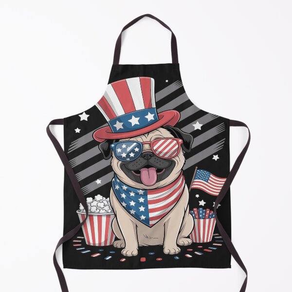 Item preview, American Flag Pug 4th July Independence Day designed and sold by AvagondaMind.
