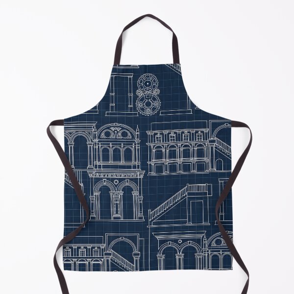 Item preview, Classical Architecture Blueprint Pattern designed and sold by Kaleidoscope Print.