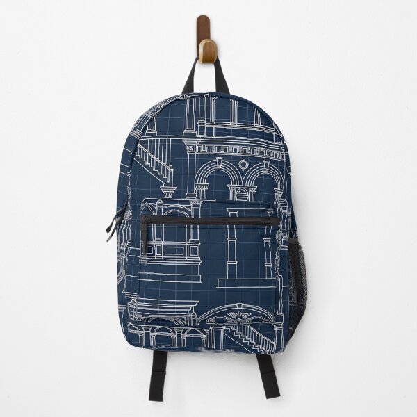 Item preview, Classical Architecture Blueprint Pattern designed and sold by Kaleidoscope Print.