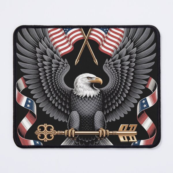 Item preview, American Flag Shield 4th Of July USA Eagle Patriotic designed and sold by AvagondaMind.