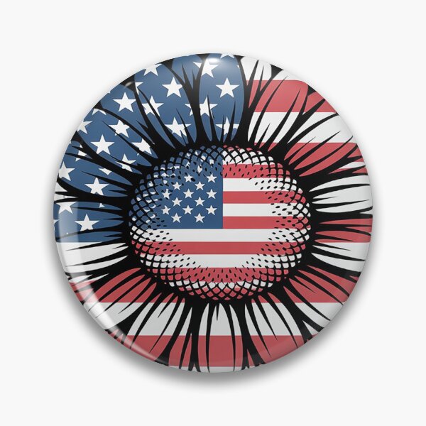 Item preview, American Flag Sunflower Peace Sign 4th of July Usa Boys Girl designed and sold by AvagondaMind.