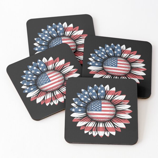 Item preview, American Flag Sunflower Peace Sign 4th of July Usa Boys Girl designed and sold by AvagondaMind.