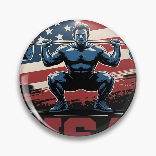 Item preview, American Flag Weightlifting 4th of July USA Support Team designed and sold by AvagondaMind.