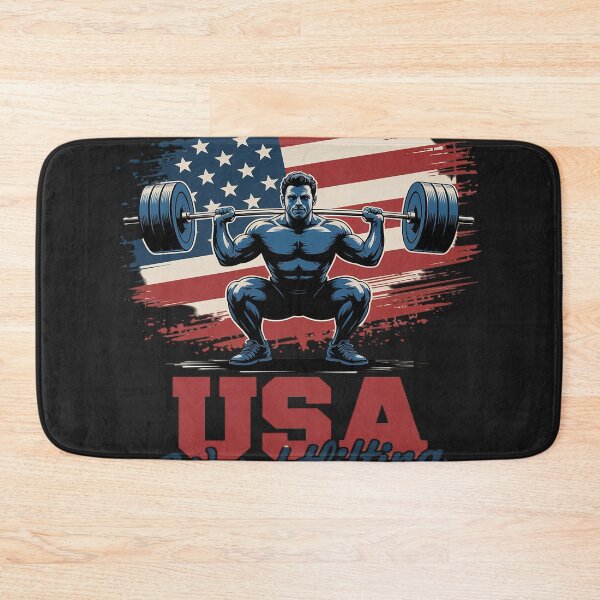 Item preview, American Flag Weightlifting 4th of July USA Support Team designed and sold by AvagondaMind.