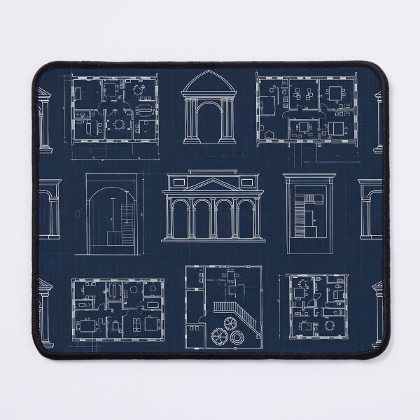 Item preview, Architectural Blueprint Grid Pattern designed and sold by Kaleidoscope Print.