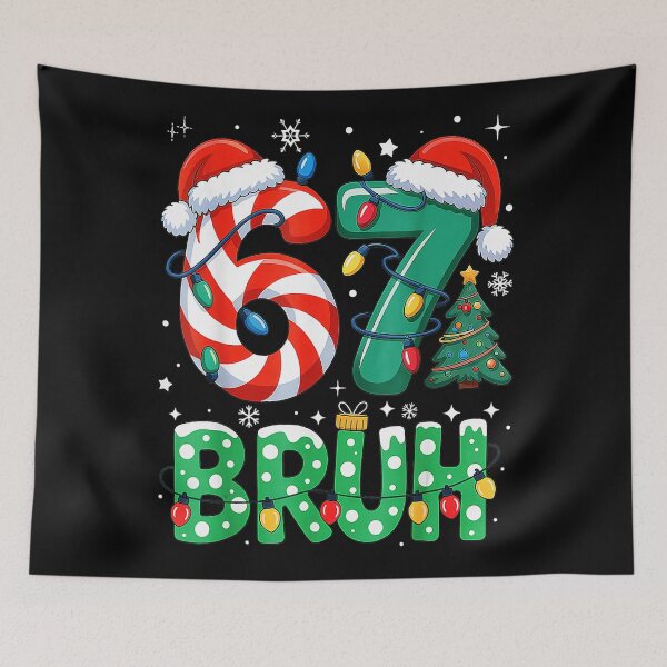 Artikelvorschau, Bruh 67 Six Seven 6 7 Meme Christmas Funny Boy entworfen und verkauft von JEFDodsonArt.