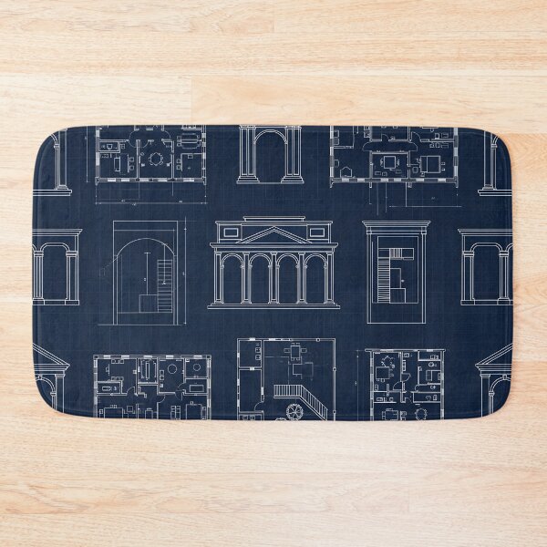 Item preview, Architectural Blueprint Grid Pattern designed and sold by Kaleidoscope Print.