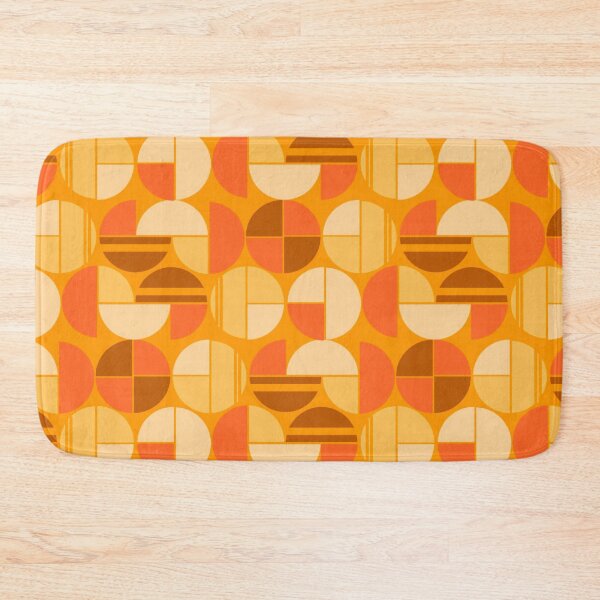 Item preview, Retro Mid Century Mod Yellow & Orange Circle Geometric By RetroMaggie designed and sold by RetroMaggie.