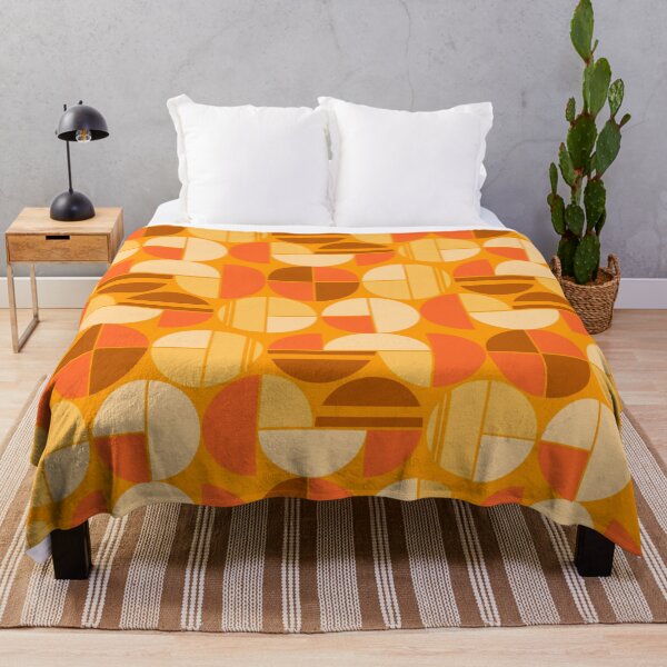 Item preview, Retro Mid Century Mod Yellow & Orange Circle Geometric By RetroMaggie designed and sold by RetroMaggie.