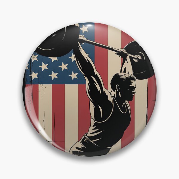 Item preview, American Flag Weightlifting Training T Shirt 4th of July USA designed and sold by AvagondaMind.