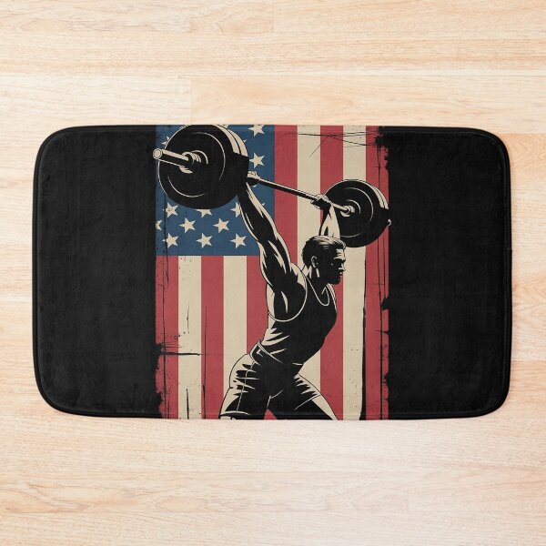 Item preview, American Flag Weightlifting Training T Shirt 4th of July USA designed and sold by AvagondaMind.