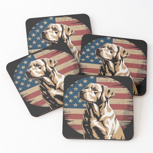 Item preview, American Flag Yellow Labrador Retriever 4th Of July USA designed and sold by AvagondaMind.