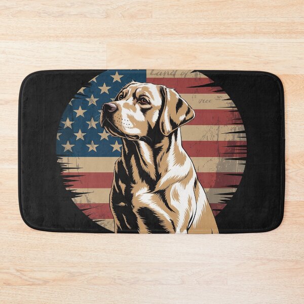 Item preview, American Flag Yellow Labrador Retriever 4th Of July USA designed and sold by AvagondaMind.