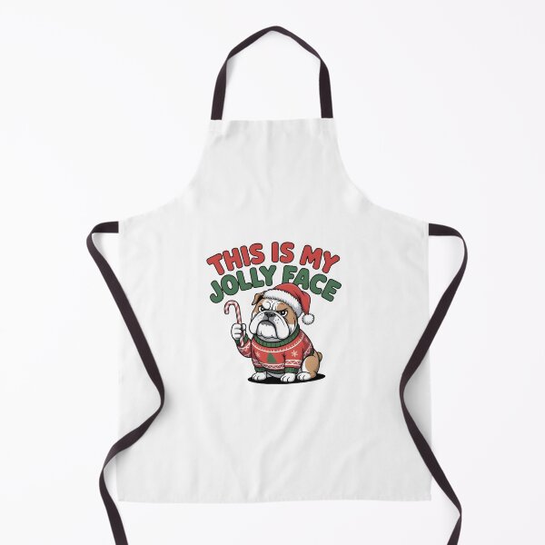 Item preview, Funny Christmas Puppy Art – Cute Dog Cartoon | This Is My Jolly Face designed and sold by Style-Sense.