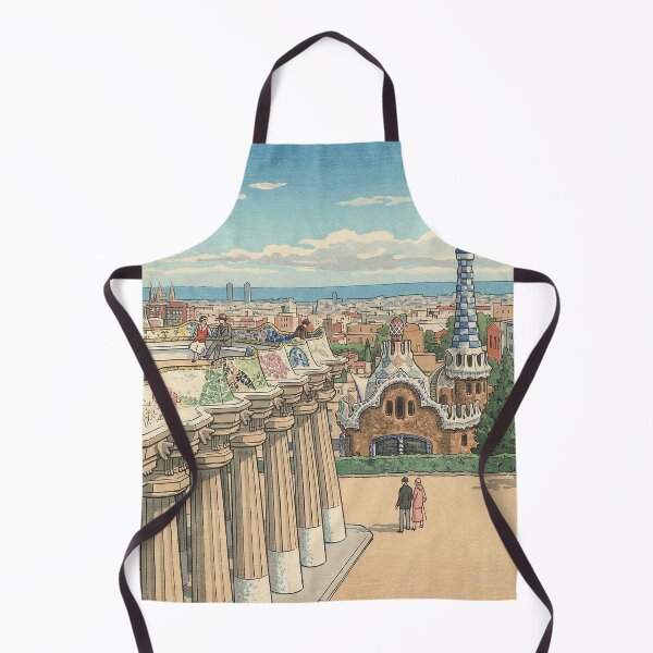 Item preview, Park Guell of Bercelona Japanese Woodblock Print designed and sold by Takeda-art.
