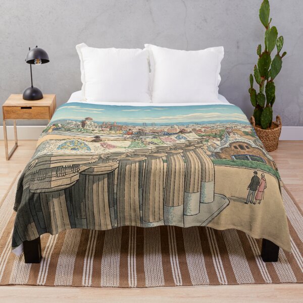 Item preview, Park Guell of Bercelona Japanese Woodblock Print designed and sold by Takeda-art.