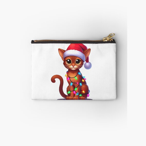 Item preview, Abyssinian cat Christmas designed and sold by doodIllustrate.