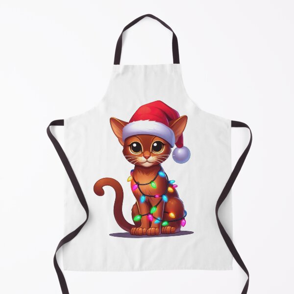 Item preview, Abyssinian cat Christmas designed and sold by doodIllustrate.