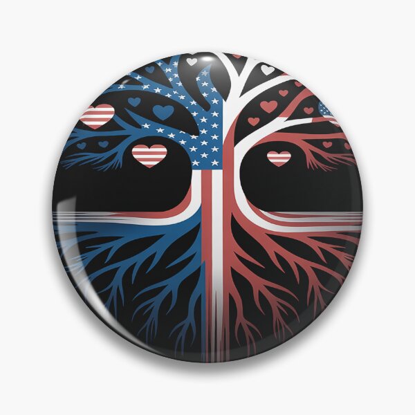Item preview, American Tree 4th Of July USA Flag Hearts Roots Patriotic designed and sold by AvagondaMind.