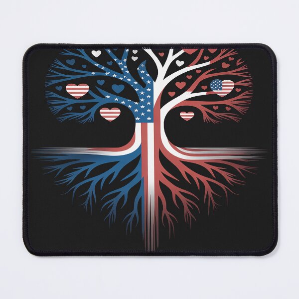 Item preview, American Tree 4th Of July USA Flag Hearts Roots Patriotic designed and sold by AvagondaMind.