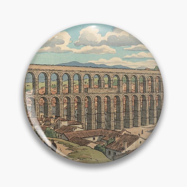 Item preview, Aqueduct of Segovia Japanese Woodblock Print designed and sold by Takeda-art.